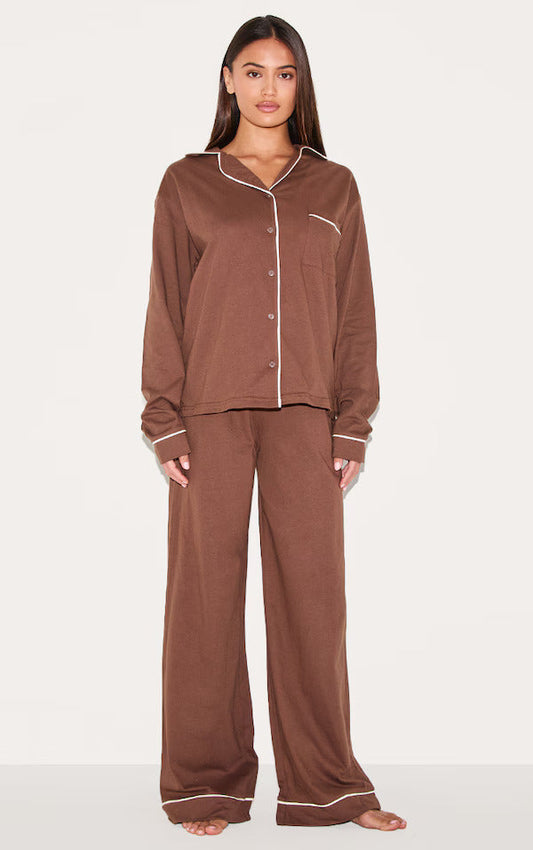 Bust-Friendly Chocolate Dream Piped - PJ Set