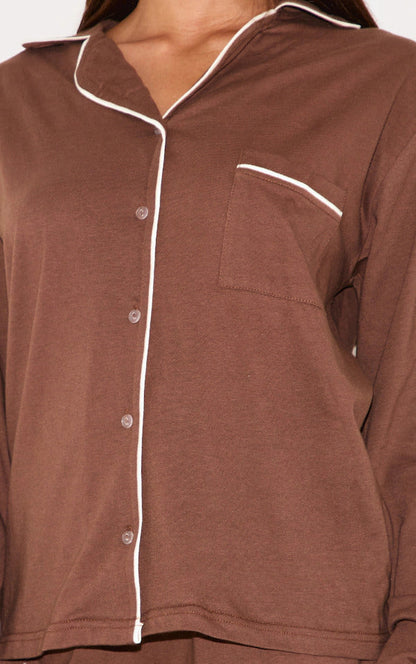 Bust-Friendly Chocolate Dream Piped - PJ Set